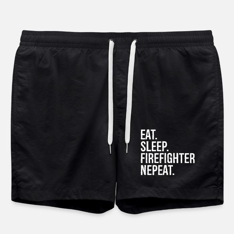 Manger Dormir Pompier Nepeat - Short de bain - noir