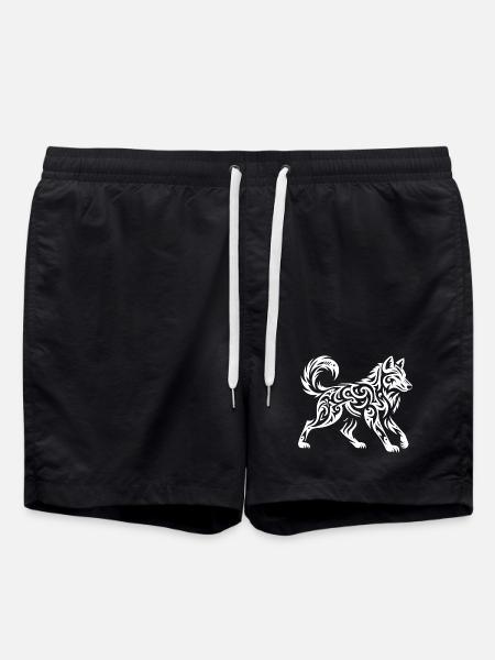 Loup tribal - Short de bain - noir