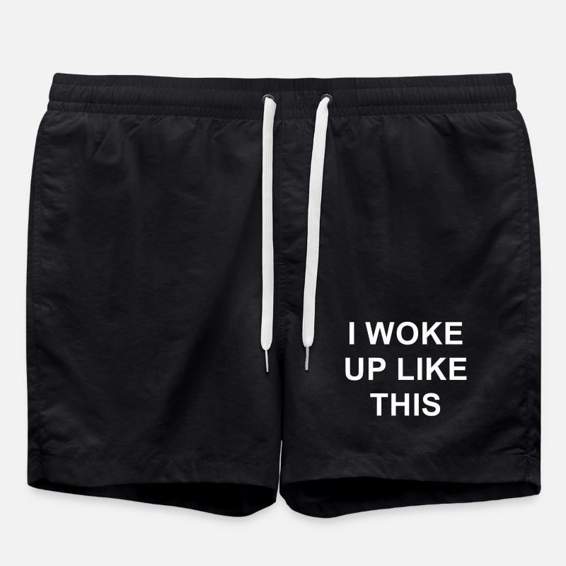 Inspirational Message T-Shirt - Swim Trunks - black
