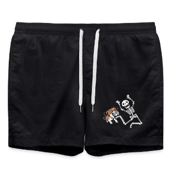 Skeleton running - Badeshorts - Schwarz - Vorne - AI Model Male 185 light (185cm)