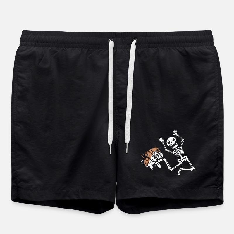 Skeleton running - Badeshorts - Schwarz