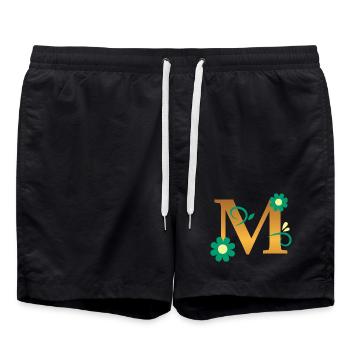 M - Short de bain - noir - Devant - AI Model Male 185 light (185cm)