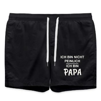 Papa, ado, je ne suis pas gêné, je suis papa - Short de bain - noir - Devant - AI Model Male 185 light (185cm)