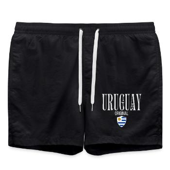 Ursprünglich aus Uruguay, geboren in Uruguay - Badeshorts - Schwarz - Vorne - AI Model Male 185 light (185cm)