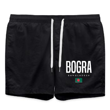 Bogra, Bangladesh - Swim Trunks - black - Front - AI Model Male 185 light (185cm)