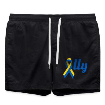 Ukraine Ally Loop - Swim Trunks - black - Front - AI Model Male 185 light (185cm)