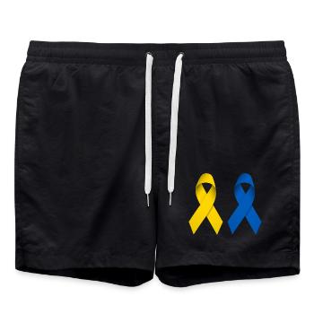 Peace loops for Ukraine - Swim Trunks - black - Front - AI Model Male 185 light (185cm)
