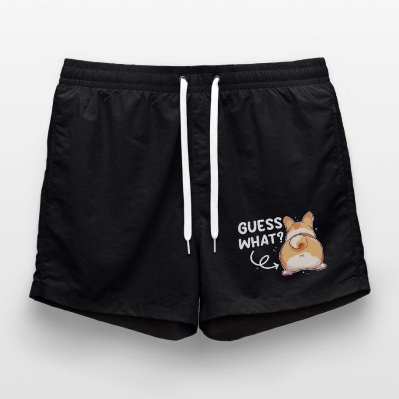 Devinez ce que dit Corgi Butt Short de bain