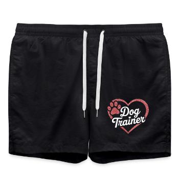 Dresseur de chiens Heart Design - Short de bain - noir - Devant - AI Model Male 185 light (185cm)