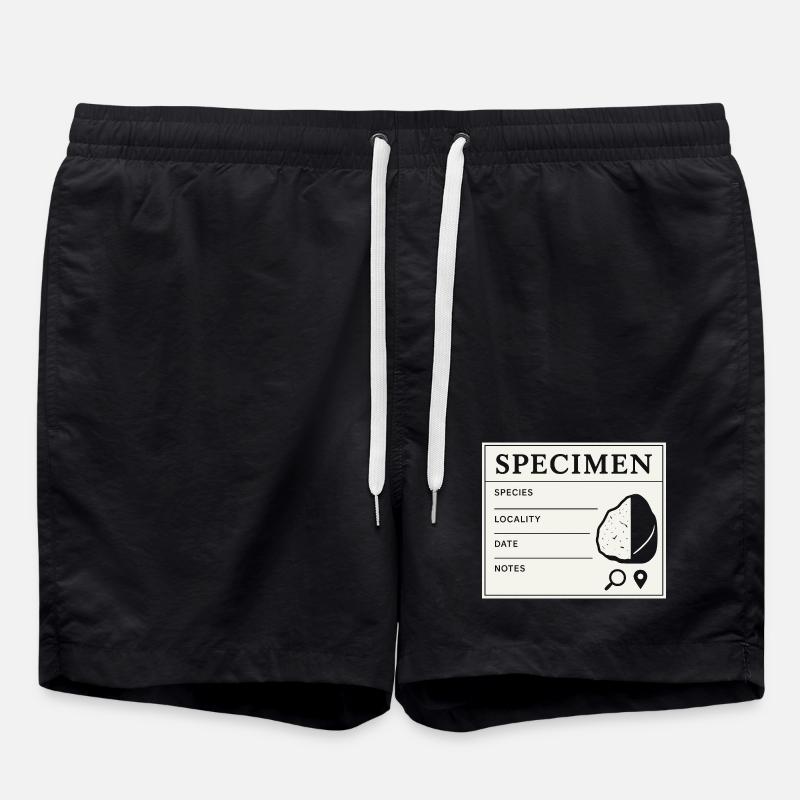 Étiquette de collection d’échantillons géologiques fossiles - Short de bain - noir