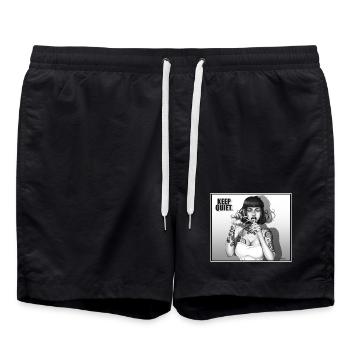 KEEP_QUIET - Swim Trunks - black - Front - AI Model Male 185 light (185cm)