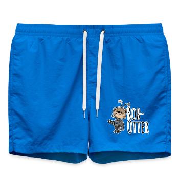 Rob-Otter - Half Otter Half Robot Flat Joke! - Swim Trunks - cobalt blue - Front