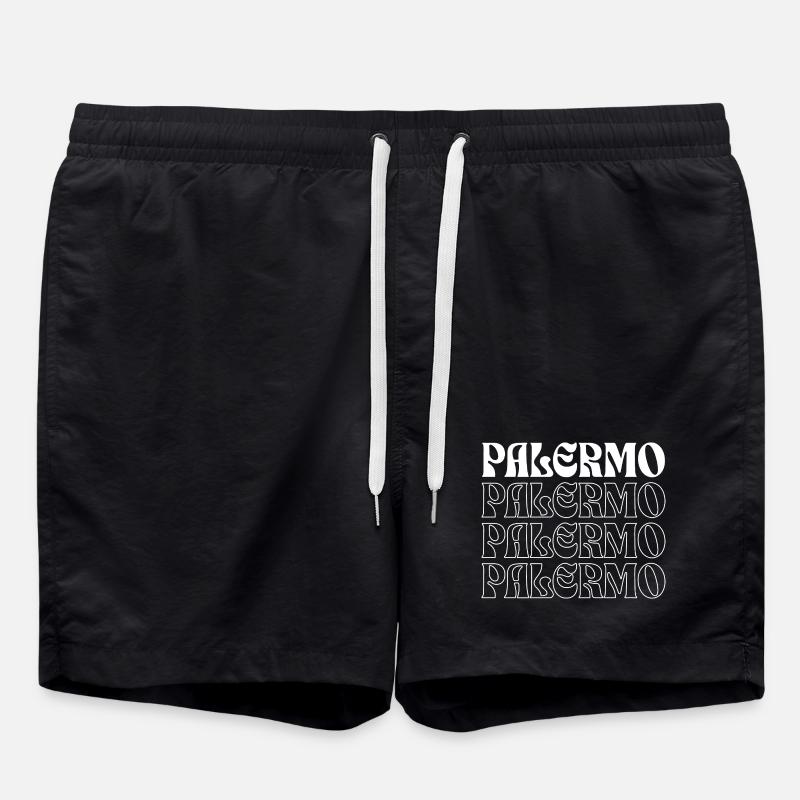 Palermo logo design - Swim Trunks - black