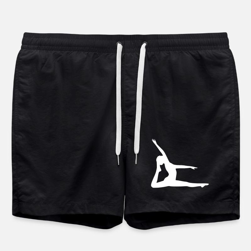 Yoga Silhouettes Blanches - Short de bain - noir