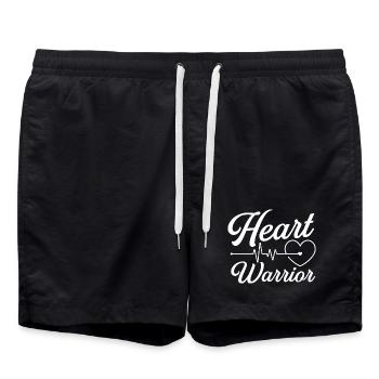 Heart Warrior Cardiac Rehab Survivor - Swim Trunks - black - Front - AI Model Male 185 light (185cm)