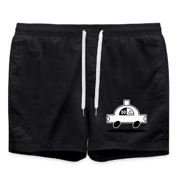 Ridesharing - Badeshorts - Schwarz - Vorne - AI Model Male 185 light (185cm)