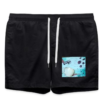 Café - Short de bain - noir - Devant - AI Model Male 185 light (185cm)