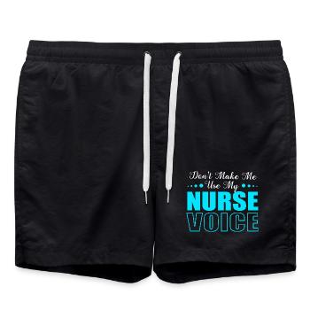 Nurse Hospital Nursing Gift - Swim Trunks - black - Front - AI Model Male 185 light (185cm)