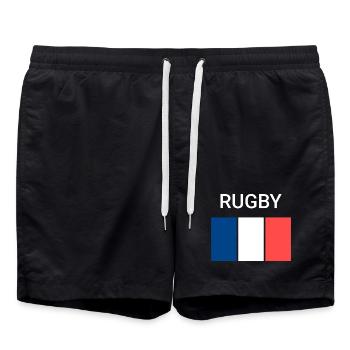 Rugby France - Short de bain - noir - Devant - AI Model Male 185 light (185cm)