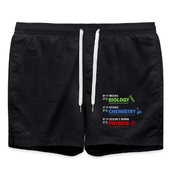 Sciences naturelles - Short de bain - noir - Devant - AI Model Male 185 light (185cm)