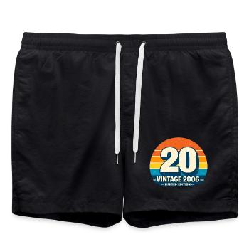 Vintage 2006 Rainbow Round - Swim Trunks - black - Front - AI Model Male 185 light (185cm)