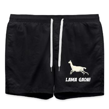 Lama Gaon - Swim Trunks - black - Front - AI Model Male 185 light (185cm)