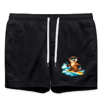 Otter Surfer Sonnenbrille - Badeshorts - Schwarz - Vorne - AI Model Male 185 light (185cm)