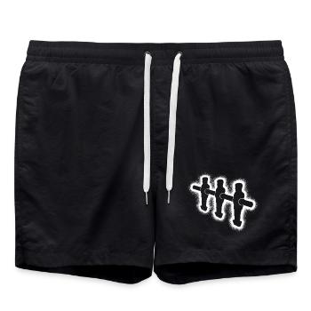Tischkicker Kickern Kinder Herren Tischfußball - Badeshorts - Schwarz - Vorne - AI Model Male 185 light (185cm)