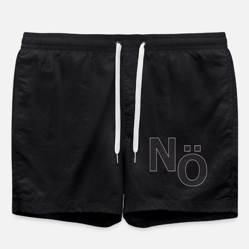Non – Déclaration typographique minimale - Short de bain - noir