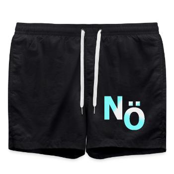 Nö Nein Dagegen Demo - Badeshorts - Schwarz - Vorne - AI Model Male 185 light (185cm)