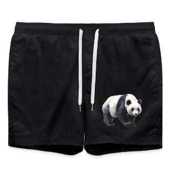 Panda - Badeshorts - Schwarz - Vorne - AI Model Male 185 light (185cm)