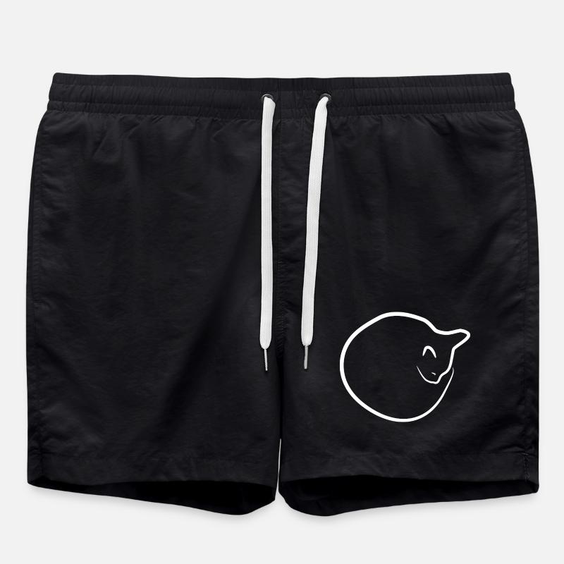 Katze - Badeshorts - Schwarz
