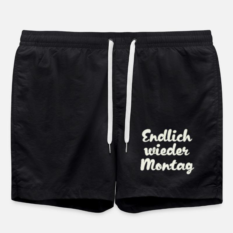 Finally Monday again - Swim Trunks - black