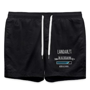 Landarzt Ausbildung Medizinstudium Arzt Medizin - Badeshorts - Schwarz - Vorne - AI Model Male 185 light (185cm)