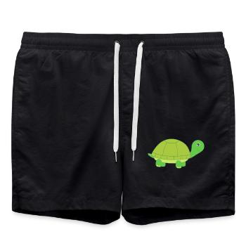 Turtle Turtles - Swim Trunks - black - Front - AI Model Male 185 light (185cm)