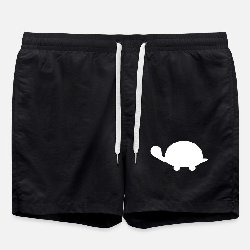 Weiße Schildkröte - Badeshorts - Schwarz
