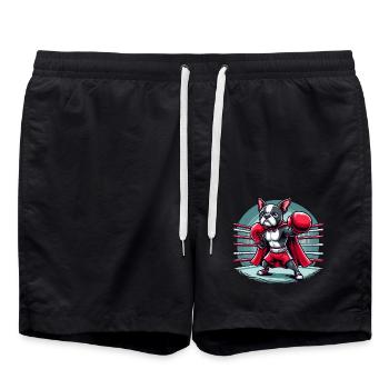 Boxe canine - Short de bain - noir - Devant - AI Model Male 185 light (185cm)