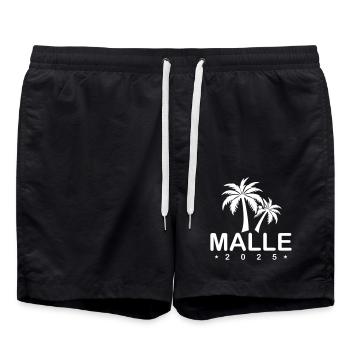 Malle 2025 - Mallorca - Swim Trunks - black - Front - AI Model Male 185 light (185cm)
