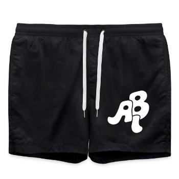 Abi - Abitur - Geschenk - Badeshorts - Schwarz - Vorne - AI Model Male 185 light (185cm)