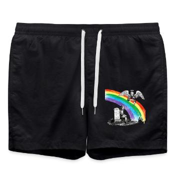 Daughter Dad Mourning Angel - Swim Trunks - black - Front - AI Model Male 185 light (185cm)