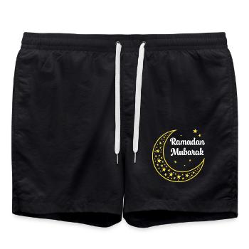 Ramadan Mubarak - Badeshorts - Schwarz - Vorne - AI Model Male 185 light (185cm)