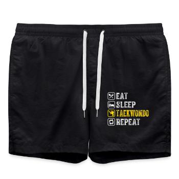 Taekwondo - Short de bain - noir - Devant - AI Model Male 185 light (185cm)