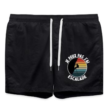 j'peux pas j'ai escalade - Short de bain - noir - Devant - AI Model Male 185 light (185cm)