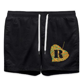Sheet E 95 R - Swim Trunks - black - Front - AI Model Male 185 light (185cm)