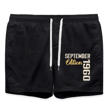 September 1960 - 64th Anniversary September 1960 - Swim Trunks - black - Front - AI Model Male 185 light (185cm)