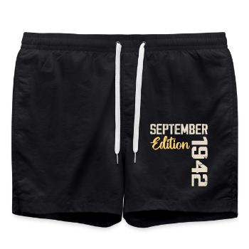 September 1942 - 82nd Anniversary September 1942 - Swim Trunks - black - Front - AI Model Male 185 light (185cm)
