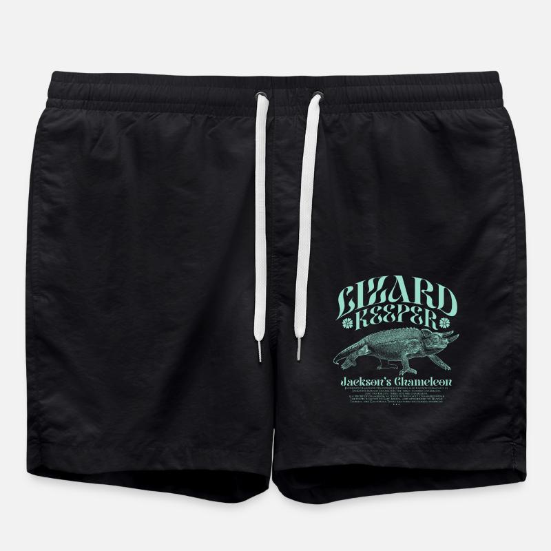 Jackson's Chamäleon Echsenhalter - Badeshorts - Schwarz