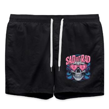 Mélancolie avec style - Short de bain - noir - Devant - AI Model Male 185 light (185cm)