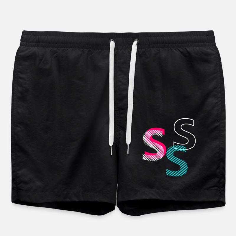S Initiale - Short de bain - noir