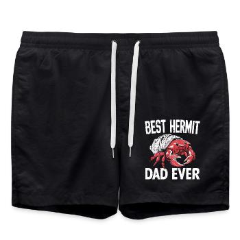 Meilleur papa bernard-l’ermite - Short de bain - noir - Devant - AI Model Male 185 light (185cm)